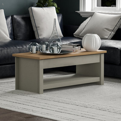 Sliding storage on sale coffee table