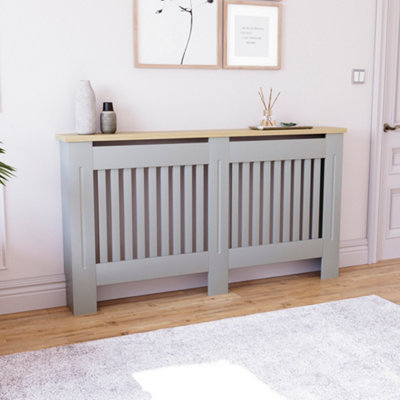 Vida Designs Arlington Large Grey MDF Radiator Cover at B&Q