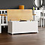 Vida Designs Arlington Storage Ottoman White Storage Bench Chest Bedroom Living Room 