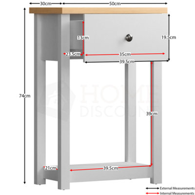 Vida Designs Arlington White 1 Drawer Console Table With Undershelf