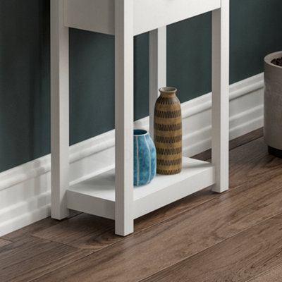 Vida Designs Arlington White 1 Drawer Console Table With Undershelf