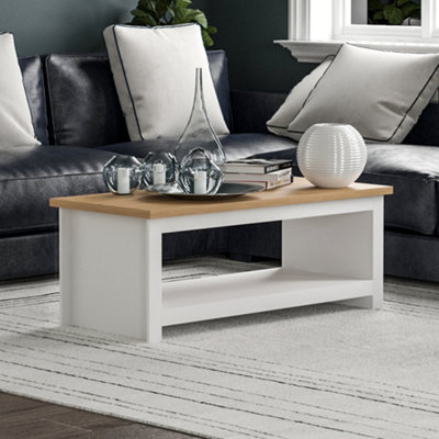 Vida Designs Arlington White 1 Shelf Storage Coffee Table