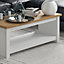 Vida Designs Arlington White 1 Shelf Storage Coffee Table