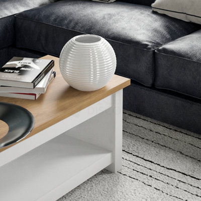 Vida Designs Arlington White 1 Shelf Storage Coffee Table