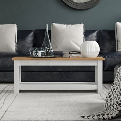 Vida Designs Arlington White 1 Shelf Storage Coffee Table