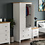 Vida Designs Arlington White 2 Door 2 Drawer Wardrobe (H)1875mm (W)840mm (D)495mm
