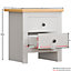 Vida Designs Arlington White 2 Drawer Bedside Chest (H)510mm (W)450mm (D)400mm