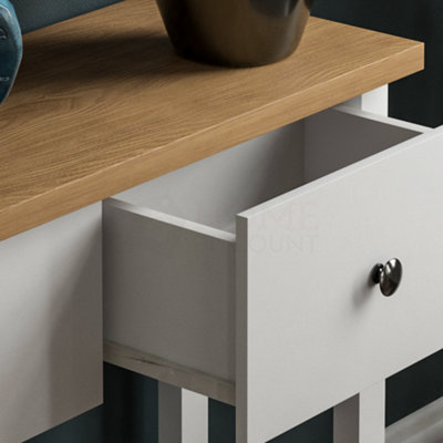Vida Designs Arlington White 2 Drawer Console Table With Undershelf