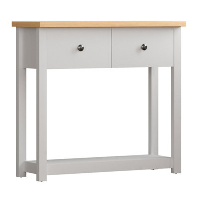 Vida Designs Arlington White 2 Drawer Console Table With Undershelf