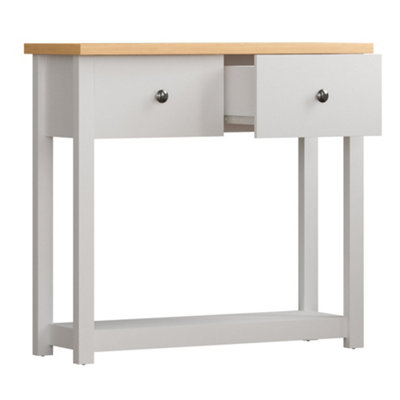 Vida Designs Arlington White 2 Drawer Console Table With Undershelf