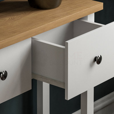 Vida Designs Arlington White 3 Drawer Console Table With Undershelf