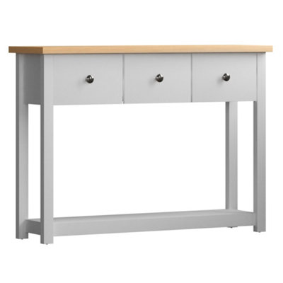 Vida Designs Arlington White 3 Drawer Console Table With Undershelf