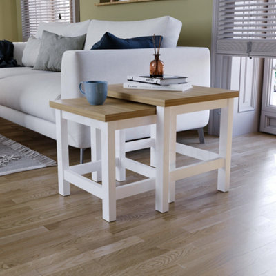 Buy Vida Designs Arlington White Nest Of 2 Tables | DIY at B&Q