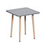 Vida Designs Batley 2 Seater Square Dining Table, Grey