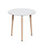 Vida Designs Batley 3 Seater Round Dining Table, White