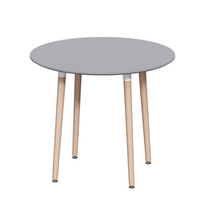 Vida Designs Batley 4 Seater Round Dining Table, Grey