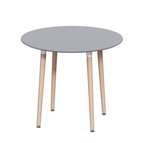 Vida Designs Batley 4 Seater Round Dining Table, Grey