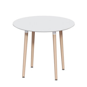 Vida Designs Batley 4 Seater Round Dining Table, White