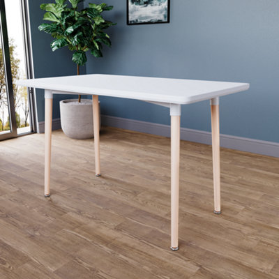 Vida Designs Batley 4 Seater Square Dining Table, White