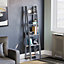 Vida Designs Bristol Grey 5 Tier Ladder Bookcase Freestanding Open Shelf (H)1755mm (W)460mm (D)385mm