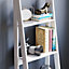 Vida Designs Bristol White 4 Tier Ladder Bookcase Freestanding Open Shelf (H)1410mm (W)460mm (D)330mm