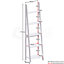 Vida Designs Bristol White 5 Tier Ladder Bookcase Freestanding Open Shelf (H)1755mm (W)460mm (D)385mm