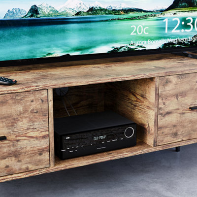 Vida Designs Brooklyn Tavolo Consolle In Legno Scuro - Design Moderno, Salvaspazio, Con Ripiano, Facile Montaggio - 3