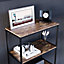 Vida Designs Brooklyn Dark Wood 5 Tier Bookcase Industrial Freestanding Shelving Unit (H)1440mm (W)600mm (D)300mm