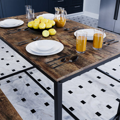 Industrial 4 seater dining shop table