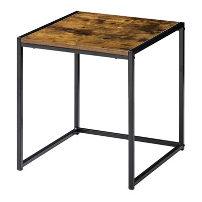 Vida Designs Brooklyn Dark Wood Nest of Tables Set of 2 Industrial Design Coffee Side End Table