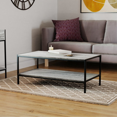 Tavolo consolle in rovere affumicato 100x35x90 cm in legno ingegnerizzato