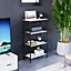 Vida Designs Brooklyn Grey 4 Tier Bookcase Industrial Freestanding Shelving Unit (H)1110mm (W)600mm (D)300mm