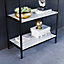Vida Designs Brooklyn Grey 4 Tier Bookcase Industrial Freestanding Shelving Unit (H)1110mm (W)600mm (D)300mm