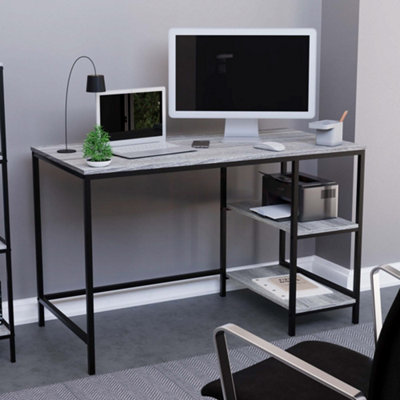 Modern grey store computer desk