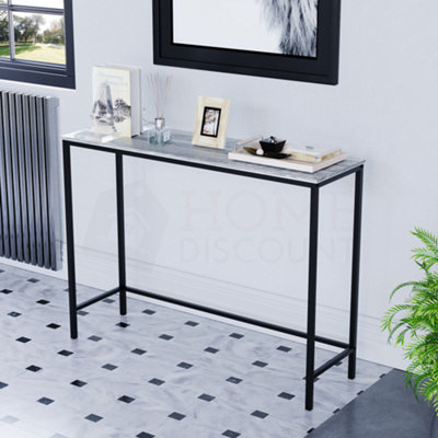 Vida Designs Brooklyn Grey Industrial Console Table Hallway Furniture