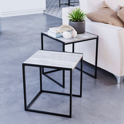 Marble nest of tables home deals bargains