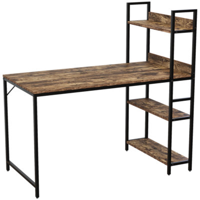 Vida Designs Brooklyn Large Computer Desk with 3 Shelves Office Study ...