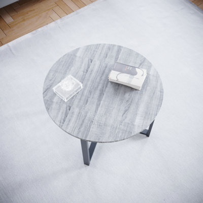 Vida Designs Brooklyn Round Coffee Table, Grey