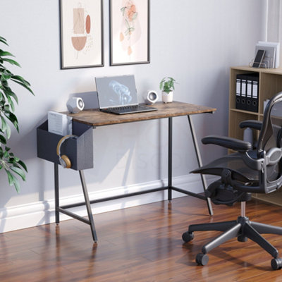 Vida Designs Brooklyn Small Computer Desk, Dark Wood