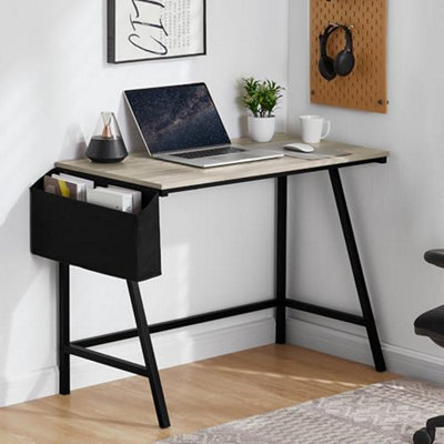 Vida Designs Brooklyn Small Computer Desk Grey 75 h x 112 w x 50 d cm ...