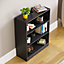 Vida Designs Cambridge Black 3 Tier Low Bookcase Freestanding Shelving Unit (H)750mm (W)600mm (D)240mm