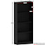 Vida Designs Cambridge Black 4 Tier Large Bookcase Freestanding Shelving Unit (H)1400mm (W)600mm (D)240mm