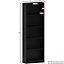 Vida Designs Cambridge Black 5 Tier Extra Large Bookcase Freestanding Shelving Unit (H)1750mm (W)600mm (D)240mm