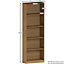 Vida Designs Cambridge Oak 5 Tier Extra Large Bookcase Freestanding Shelving Unit (H)1750mm (W)600mm (D)240mm