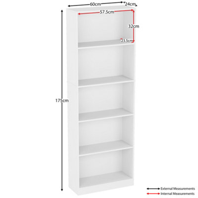 Large white store shelving unit