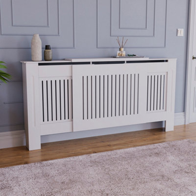 Vida Designs Chelsea Adjustable White MDF Radiator Cover