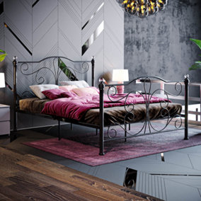Vida Designs Chicago Black 4ft6 Double Metal Bed Frame