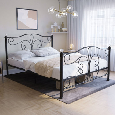 Vida Designs Chicago Black 5ft King Size Metal Bed Frame