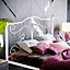 Vida Designs Chicago White 4ft6 Double Metal Bed Frame