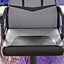 Vida Designs Comet Grey & Black Racing Gaming Chair High Back Adjustable Height
